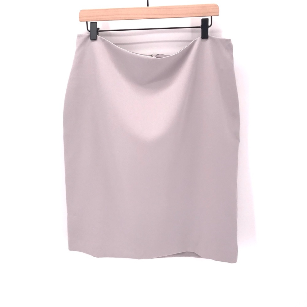 ADRIANNA PAPELL DOVE GRAY BI-STRETCH STYLISH SKIRT